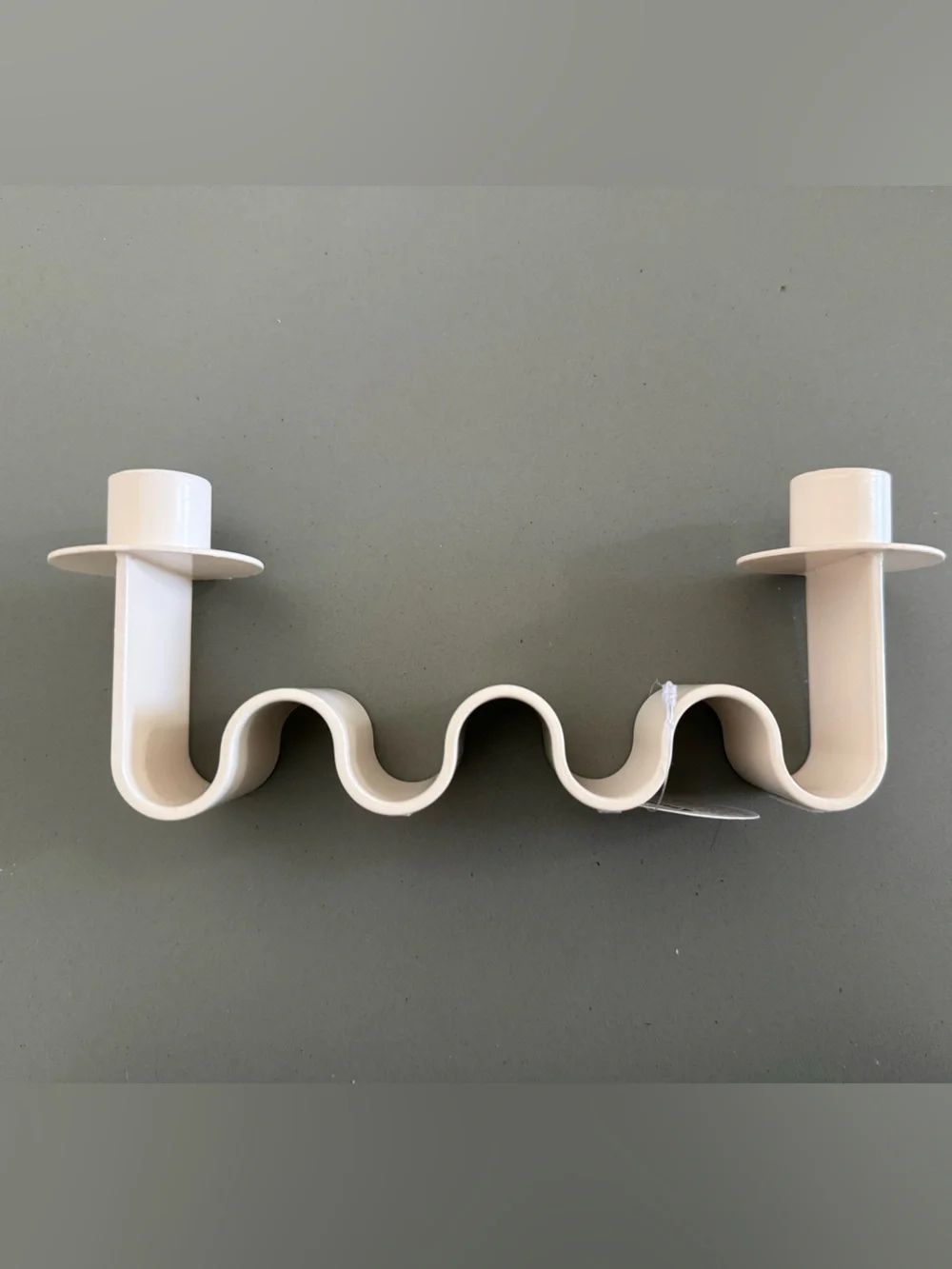 Helen White Wavy Two-Taper Candle Holder